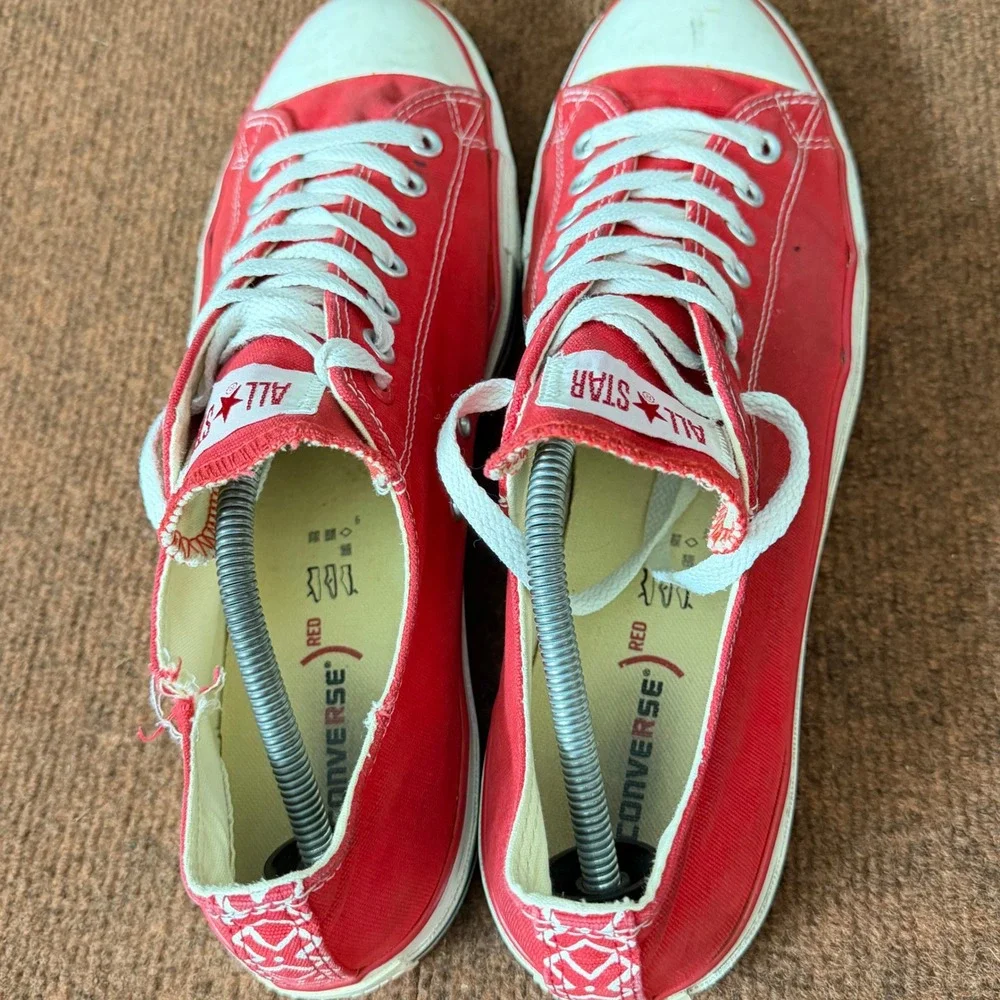 Converse Chuck Taylor All Star Low Product Red Vintage Mens 12 Red 106131F C- - Picture 3 of 13